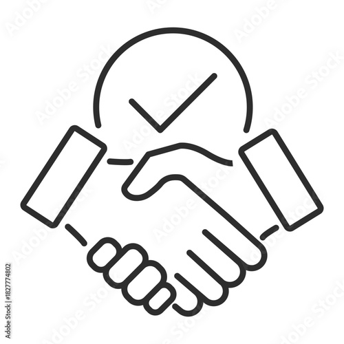 social policy handshake web icon