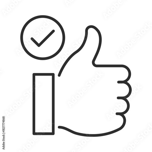 thumb up line web icon