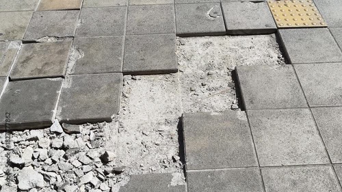 Hazards from uneven pavement and crumbling brick structures