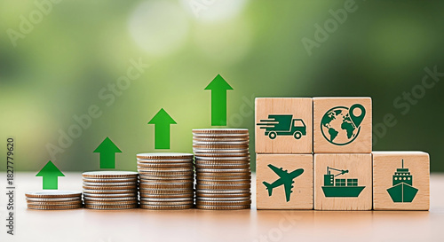 Global trade growth and economic success with logistics and shipping investment strategy ideas