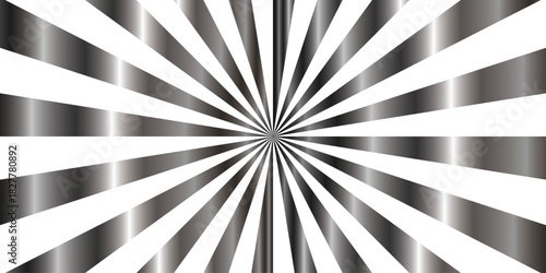 Abstract gray and white radiating lines background, perfect for graphic design projects, websites, and presentations. Set against a bold black backdrop. bustling and lively Full of energy.