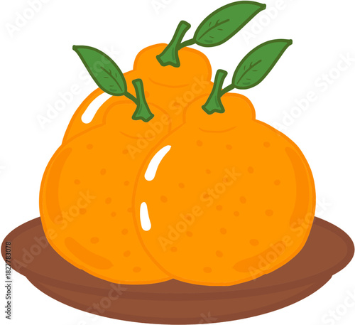 orange fruit isolated on white