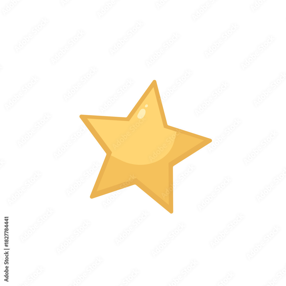 Fototapeta premium Golden Star Icon - A Symbol of Excellence and Achievement