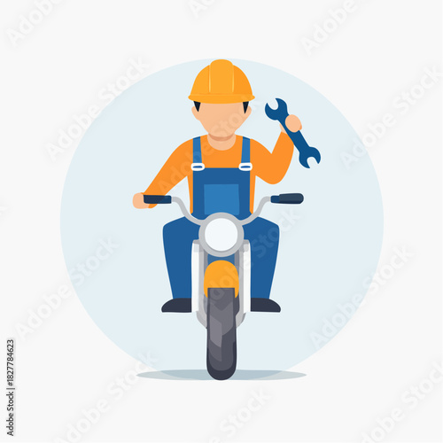 vector illustration of a plumber