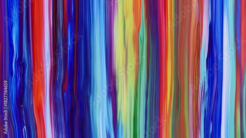 Vibrant Fluid Art with Multicolored Dripping Lines.