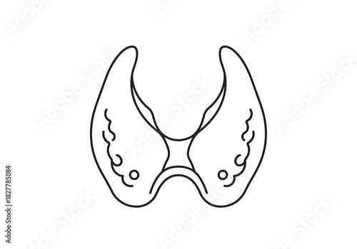 Stylized Thyroid Gland Illustration for Medical and Health Content