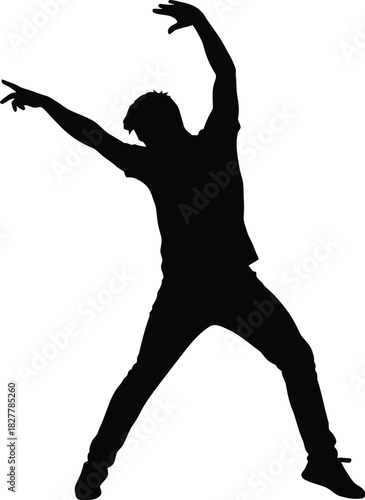 Silhouette of a person dancing