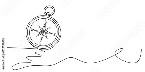 Line of compass and rope