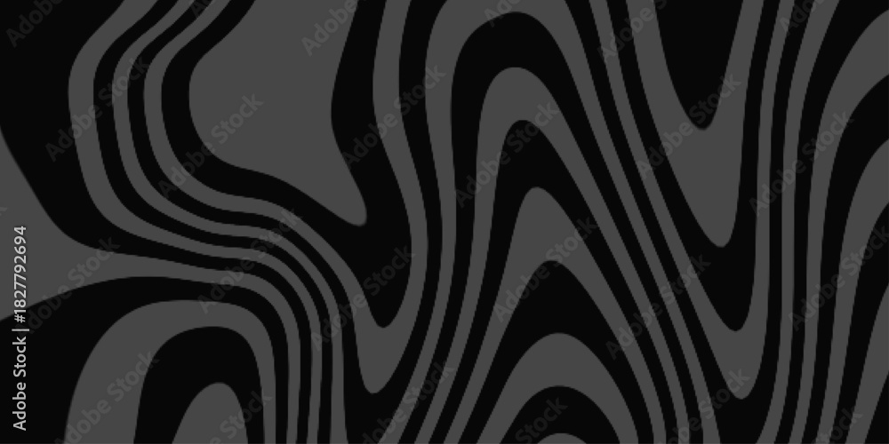 Obraz premium Full Seamless Modern Zebra Abstract vector classic pattern for girls, boys, clothes. Wallpaper for textile and fabric. Fashion style black and grey background. Gray wavy lines background .