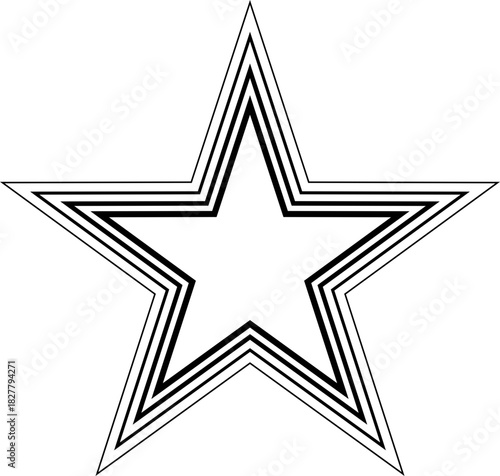 Line Star Shape