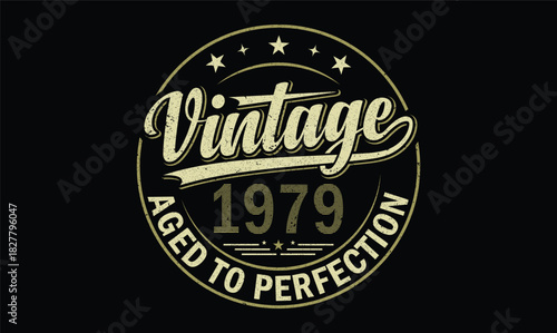 vintage 1979 aged to perfection t shirt design