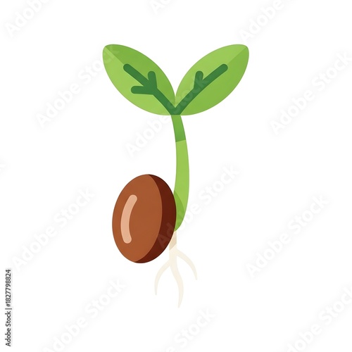 Emerging Seedling Icon Representing New Beginnings and Growth