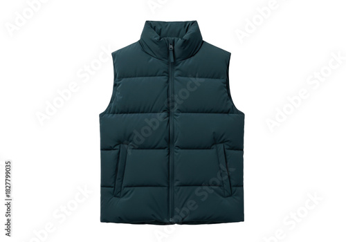 Fotografía Isolated puffy vest, stylish outerwear for cold weather, casual clothing, fashio