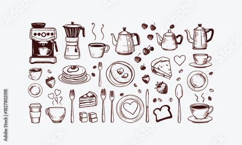 Set of vector beer and drink icons