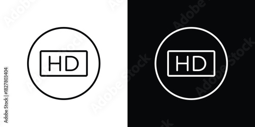 High definition icons set with editable black and white stroke line style for ui designs