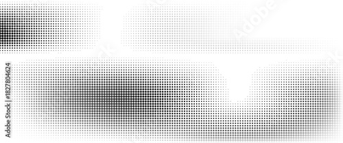 Dotted halftone gradient texture. Fading polka dot background. Repeated dots gradation pattern background. Black vanishing comic pop art overlay backdrop.