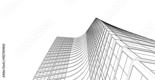 ​​abstract architecture 3d illustration background