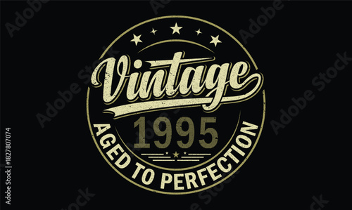 vintage 1995 aged to perfection t shirt design