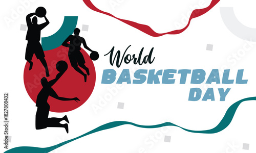 World basketball day design illustration background concept.