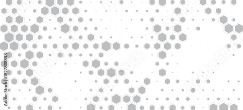 Smooth transition of geometric pattern with hexagon shape. Black isolated on white background. For sporty background and jersey design. Vector Format Illustration