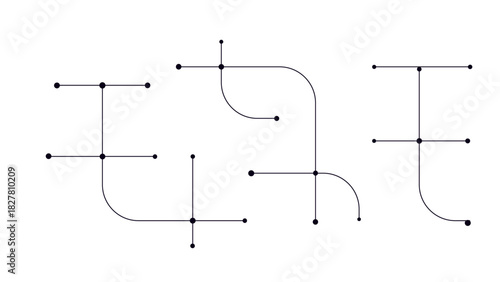 Abstract plexus technology futuristic network background High tech circuit board connection system