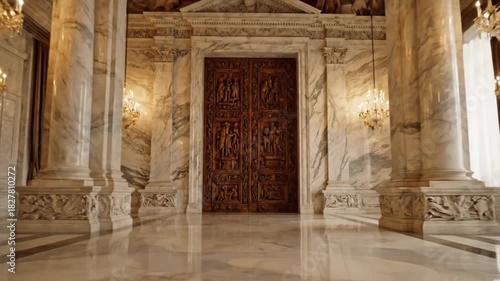 Luxury Marble Hallway Interior
