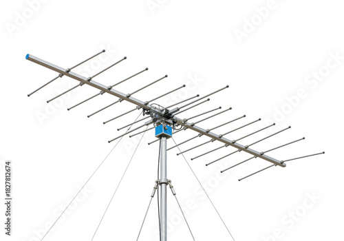 Isolated TV antenna for receiving signals, equipment for communication with signals or frequencies