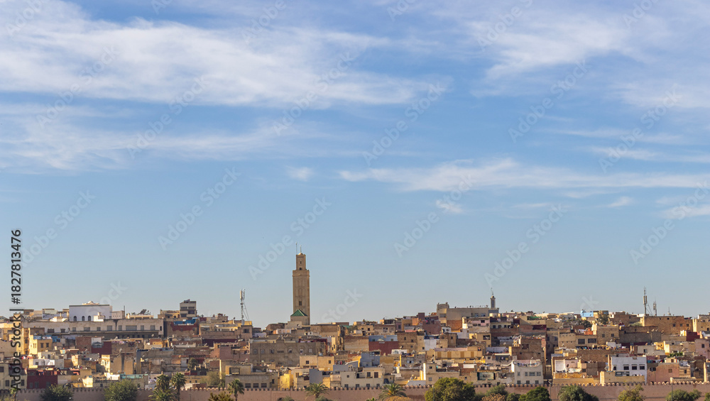 Fototapeta premium Panoramic view of the old Medina of Meknes, Morocco