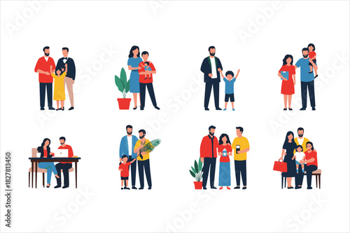 Diverse families in various scenarios