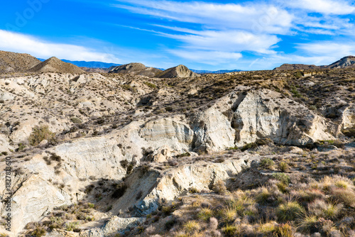 The Arid, Dry Terrain of the Tabernas Desert, Andalusia, Illustrating Growing Desertification in Southern Spain