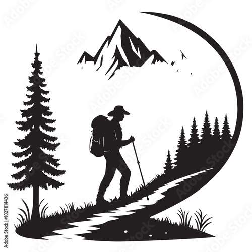 Black heroic journeys Silhouette Vector, High Quality Illustration on White Background