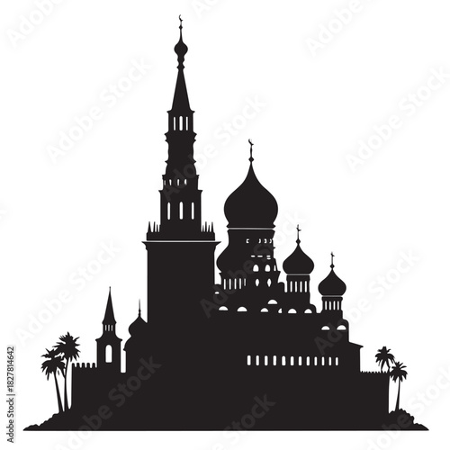 Black level Silhouette Vector, High Quality Illustration on White Background