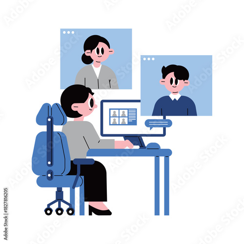 Online Video Conference Meeting for Remote Work