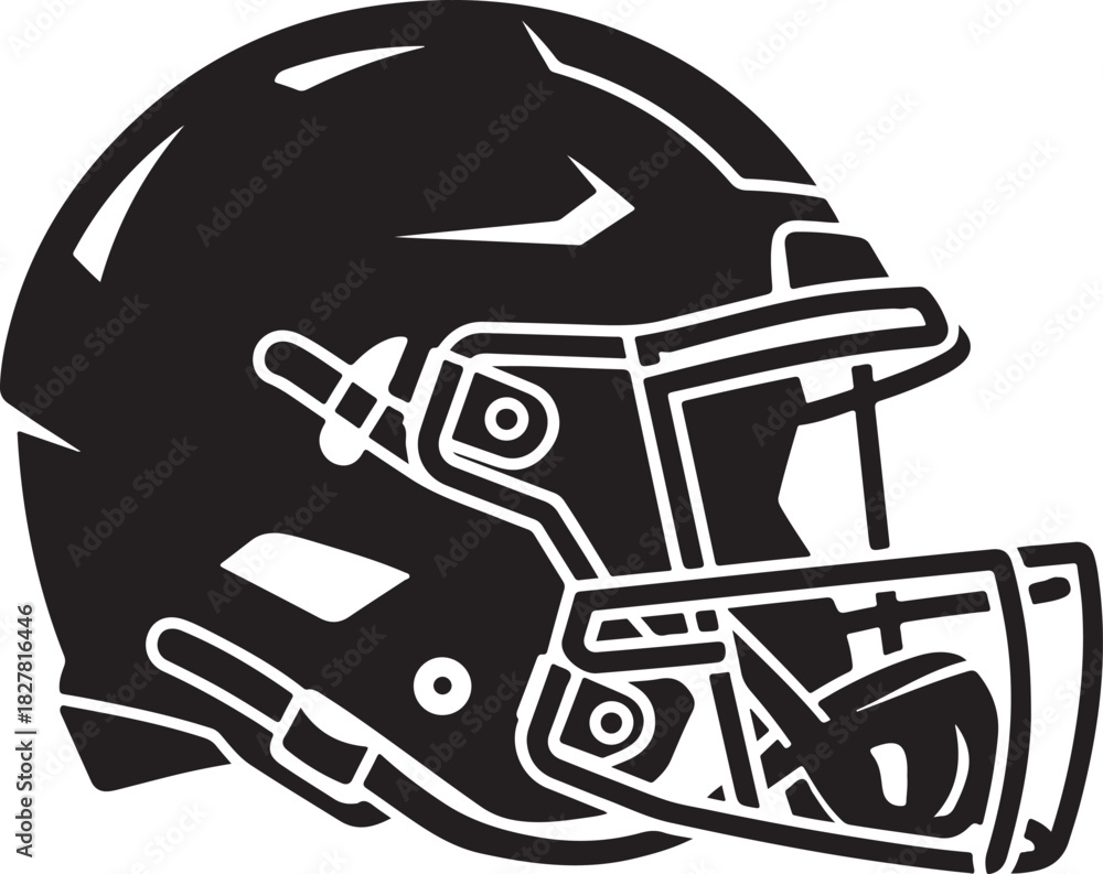 Fototapeta premium American Football Player Silhouettes in Action Poses