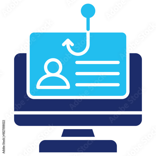 Phishing Flat Blue Icon