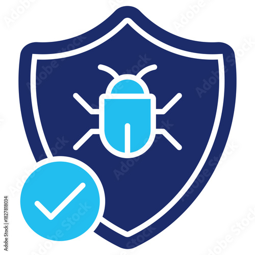 Anti Malware Flat Blue Icon