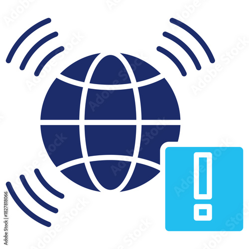 Danger Flat Blue Icon