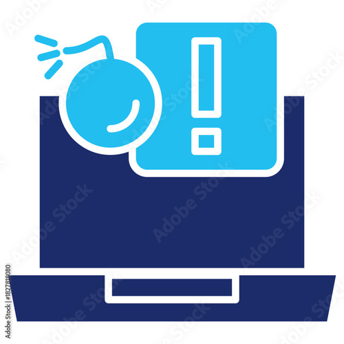 Threat Flat Blue Icon