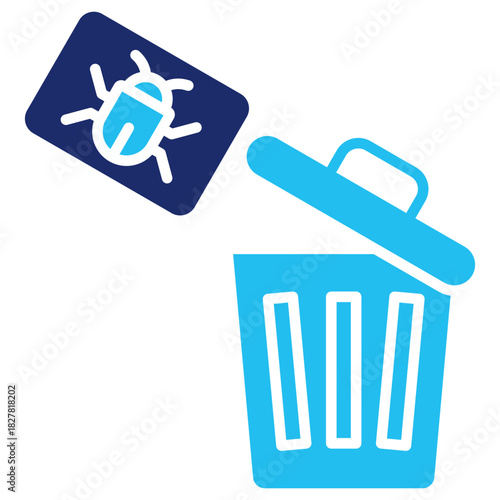 Remove Flat Blue Icon
