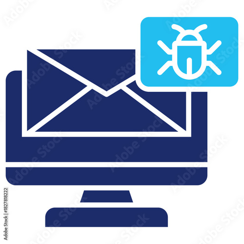 Spam Flat Blue Icon