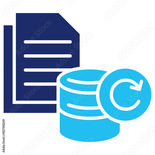 Data Recovery Flat Blue Icon