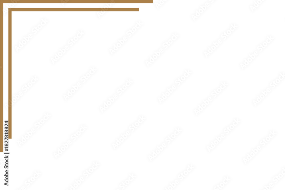 Obraz premium Elegant Golden Corner Border Design for Invitations and Decorations