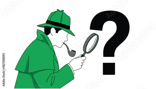 Detective Thinking with Question Mark