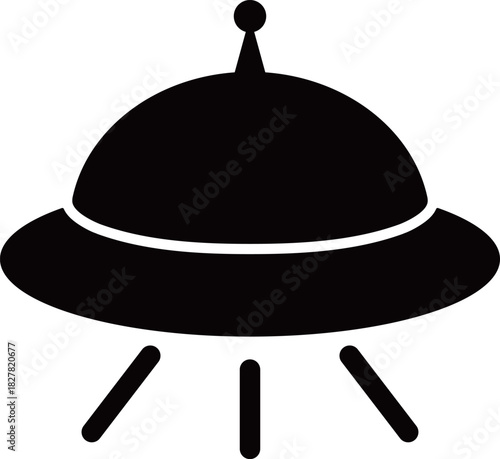 UFOのアイコン　モノトーン