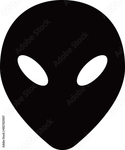 宇宙人のアイコン　モノトーン