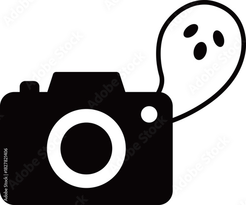 心霊写真のアイコン　モノトーン