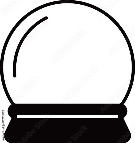 水晶玉のアイコン　モノトーン