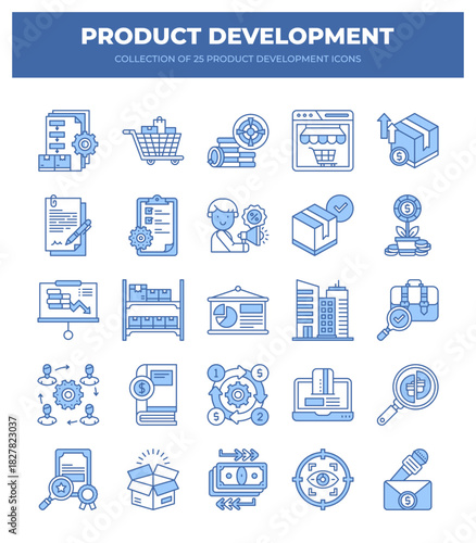 Product Development Icons. 25 Essential Icons for Business Growth