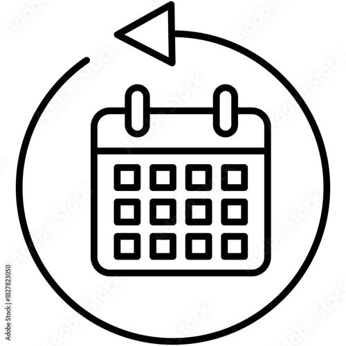 Yesterday Outline Icon