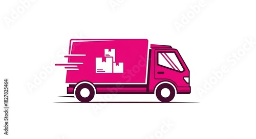 Wallpaper Mural Delivery truck shipping fast transport logistics cargo service distribution vehicle icon Torontodigital.ca